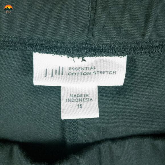 J. Jill Dress Pants Black Essential Cotton Stretch Tapered Leg Women's Size 15 - Picture 8 of 12